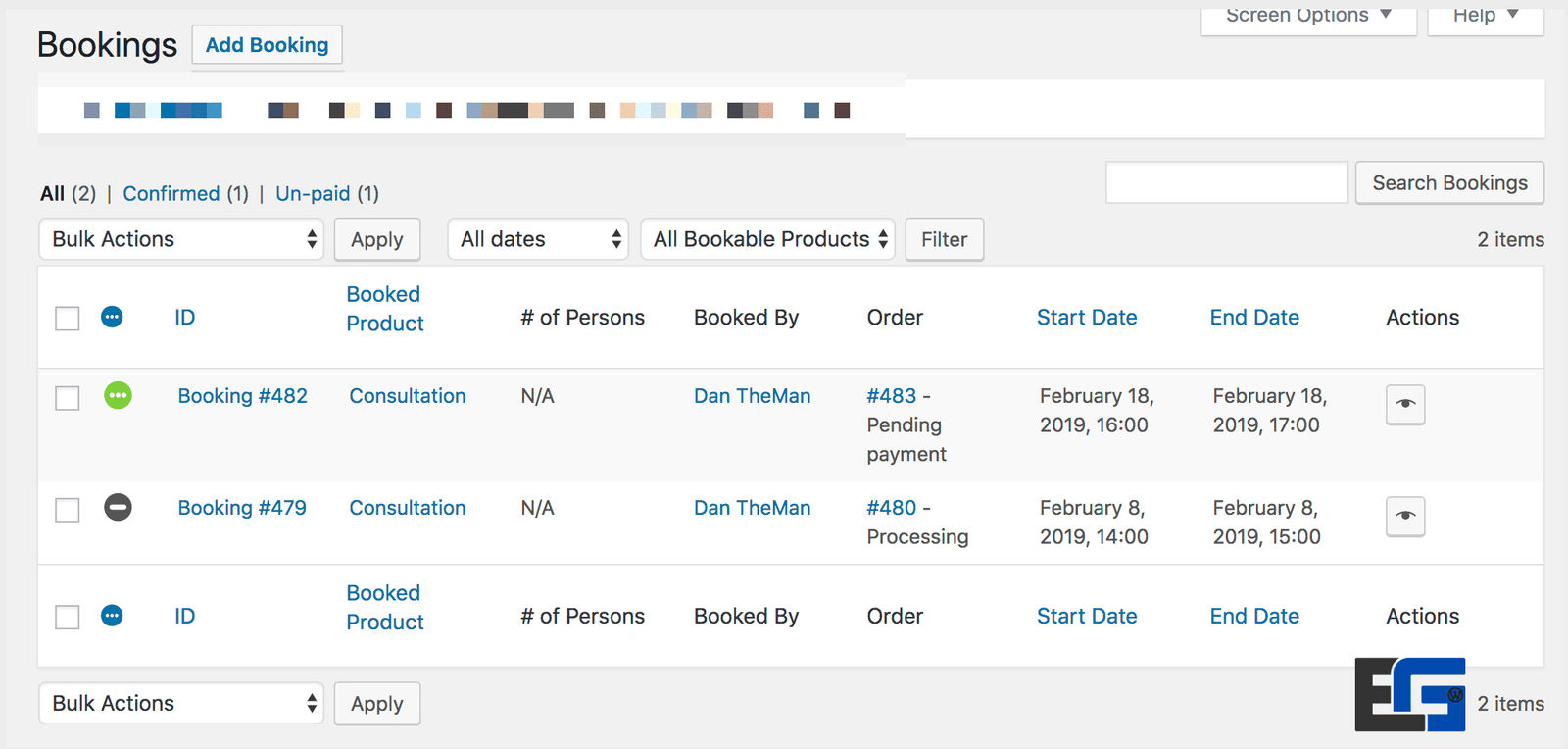 WooCommerce Bookings