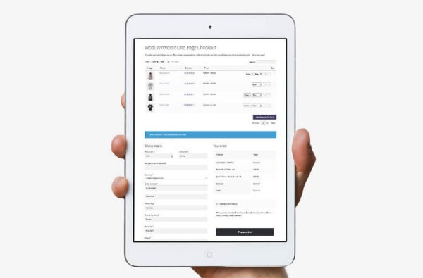 WooCommerce one page checkout WordPress 600x395