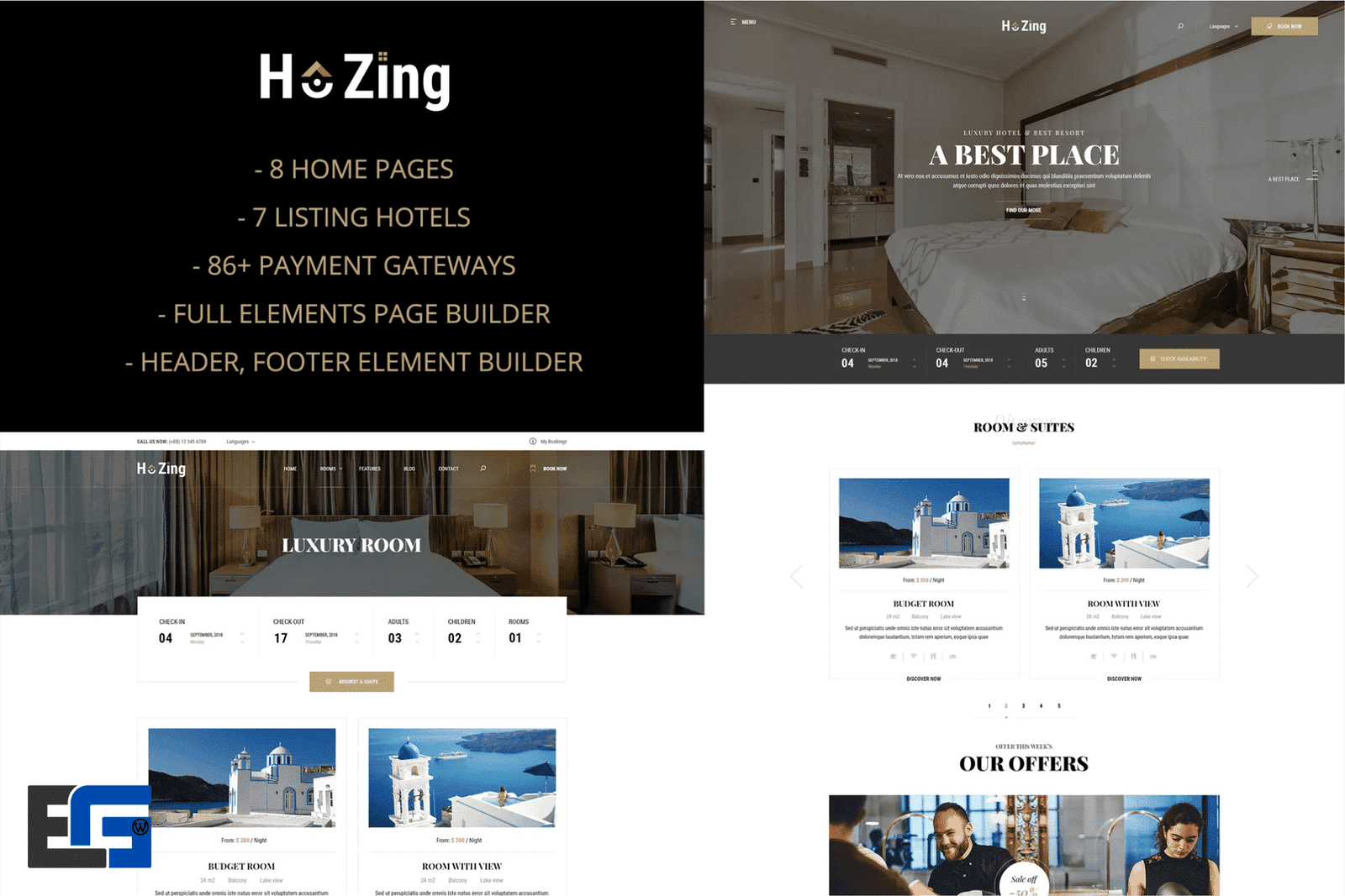 Hozing – Hotel Booking WordPress Theme Image 2